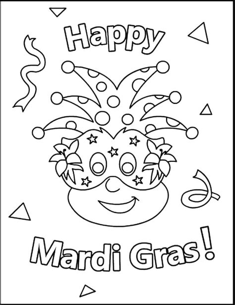 Mardi Gras Coloring Pages Printable